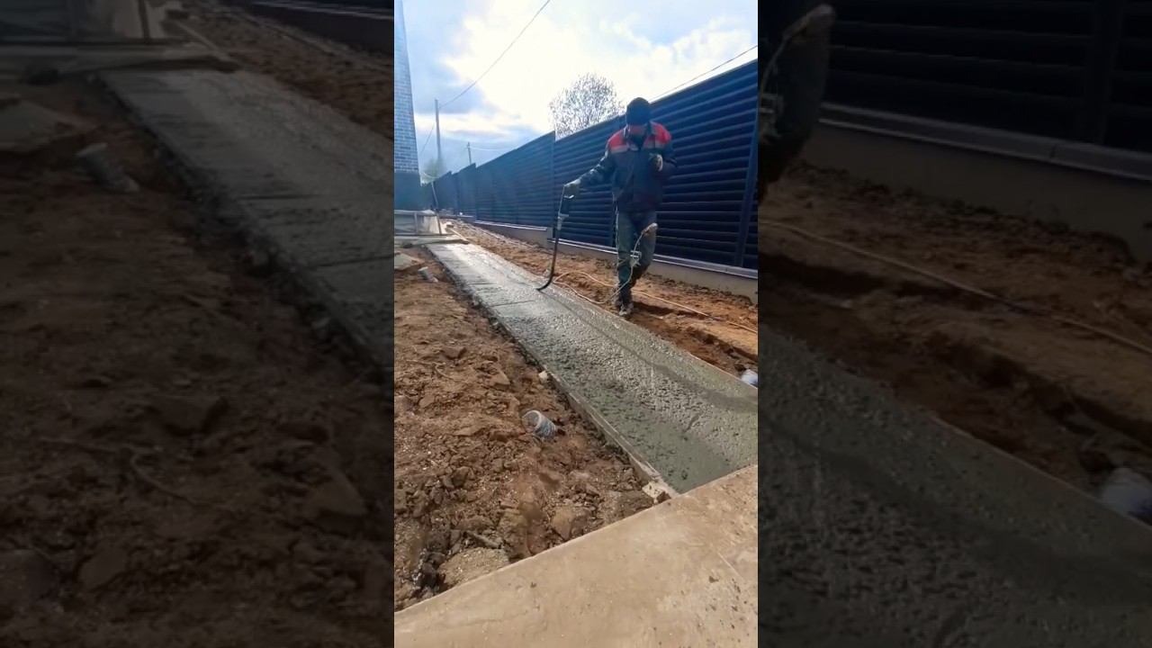 Бетонируем дорожку.