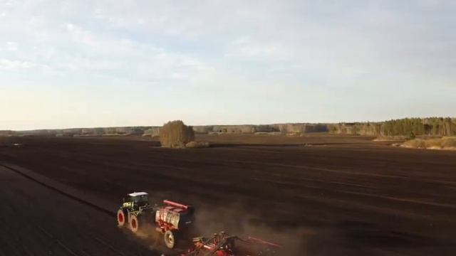 Claas Xerion track 5000 HORSCH PRONTO 8SW PPF. Посев рапса 2022г.