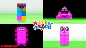 NEW! NUMBERBLOCKS Quadparison Part 8 | 3D Blender Lab