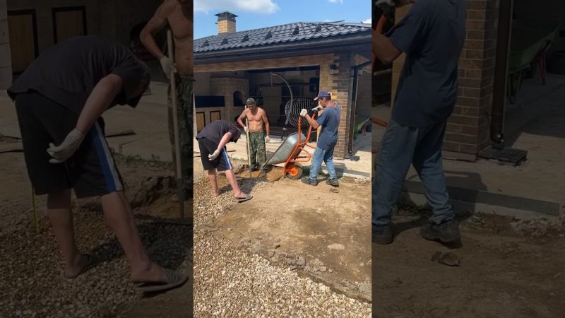 Дорожки/отмостка/парковка на участке. #благоустройствоучастка