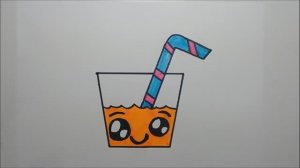 КАК РИСОВАТЬ АПЕЛЬСИНОВЫЙ СОК KAWAII