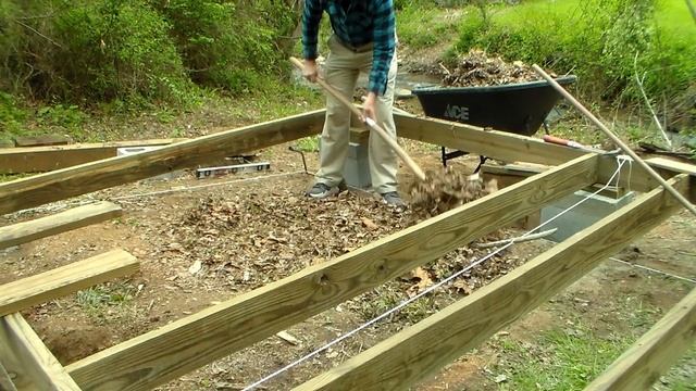How to Build a Tent Platform Part 5, Site Clean-up, Finishing Frame.