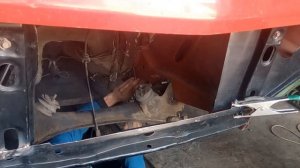 Часть2 Классика Ваз 2106 замена передних лонжеронов телевизора и крыльев процесс роботы
