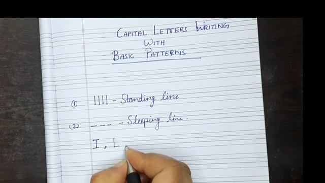 Basic Line Patterns Standing/Sleeping/ Slanting/ Curve Lines/ Alphabet writing