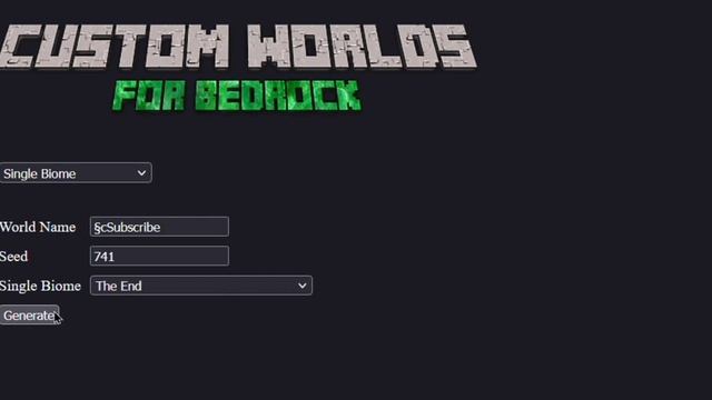 How to make Single Biome or Custom Superflat world in Minecraft BE