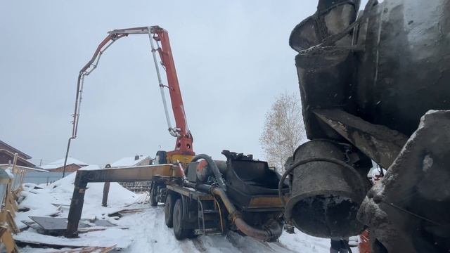 Дом по проекту С035 - Заливка опалубки смотреть онлайн