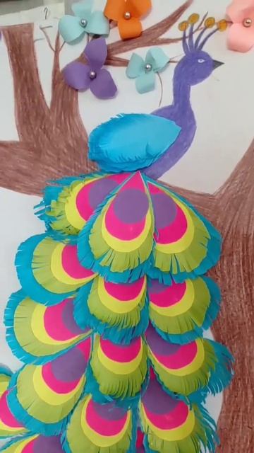 Origami peacoc/ оригами павлина из бумага . смотреть онлайн