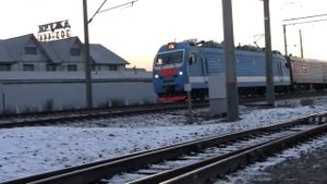 Электровоз ЭП1П 054 С пассажирским поездом Вос Сиб жд