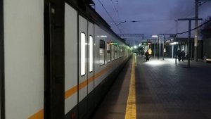 ЭП2Д-0004 ЦППК Перекраска Наше Подмосковье На станции Каланчёвская