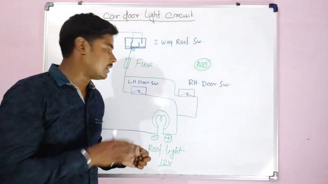 Car Door Light Electrical Circuit Full Explain in Hindi. Auto Space.