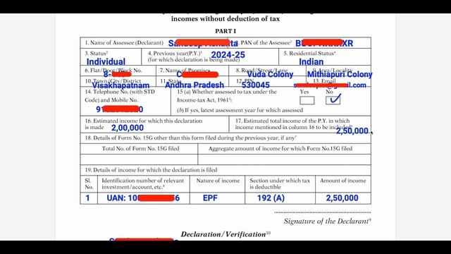How to Fill Form 15G for PF Withdrawal in August 2024 смотреть онлайн