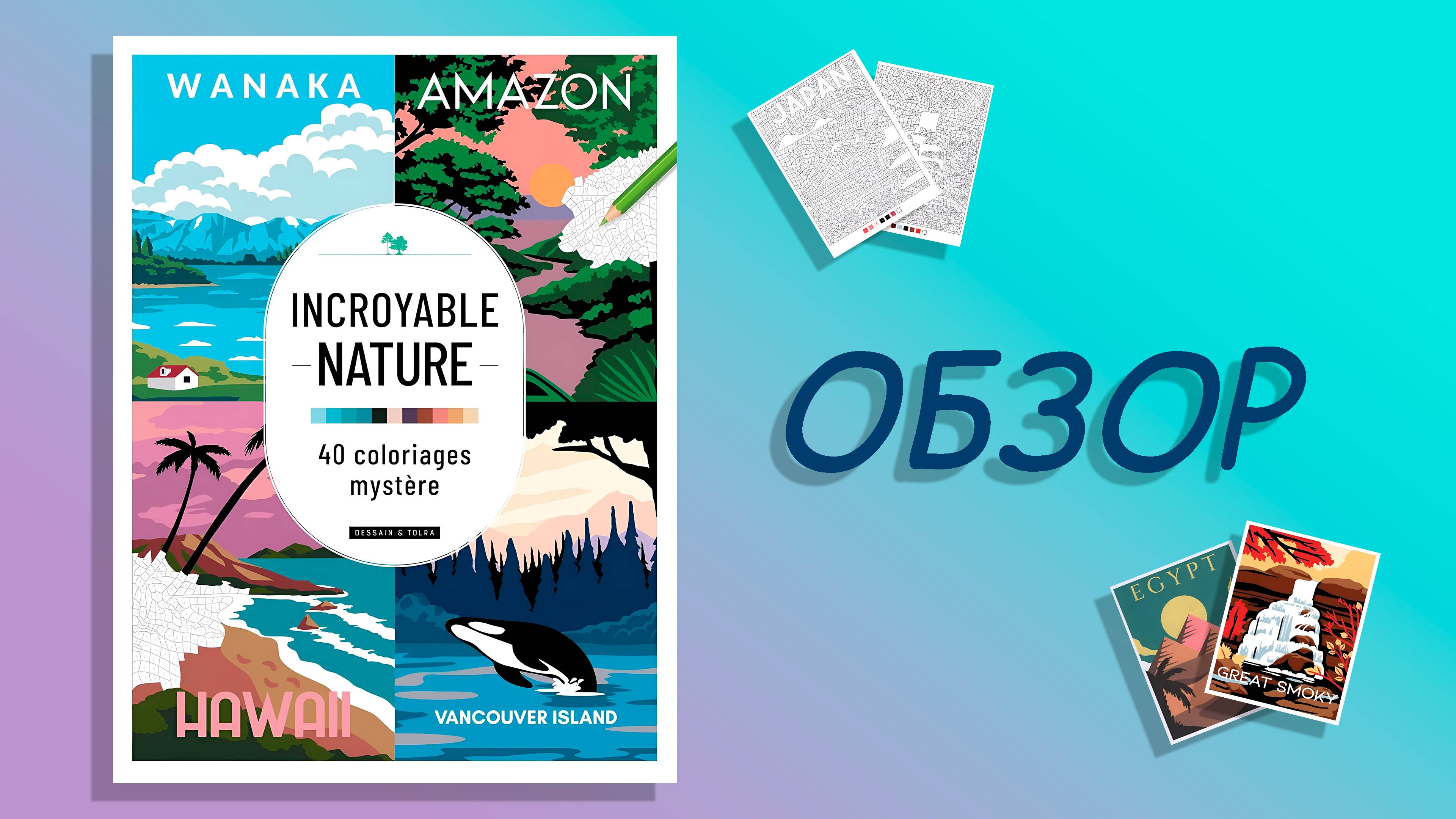 Обзор Incroyable Nature 40 coloriages mystere Dessain et Tolra