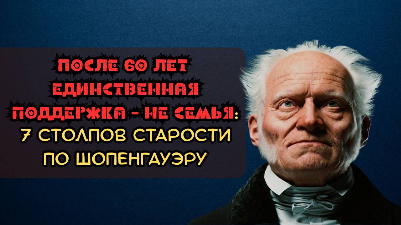 После 60 лет единственная поддержка – не семья: 7 столпов старости по Шопенгауэру