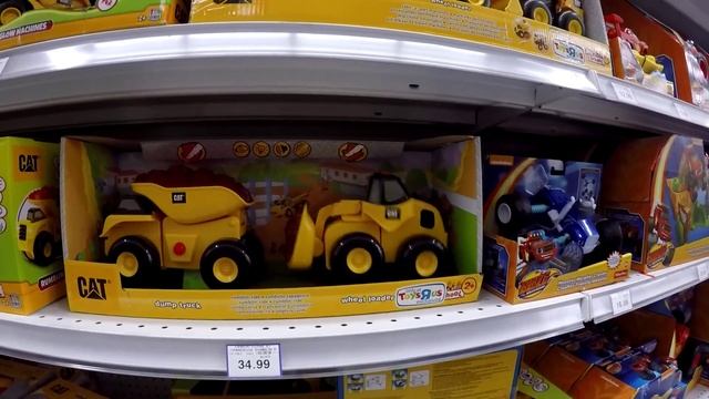 VLOG Магазин игрушек Обзор строительных машинок Cat для малышей. CAT Special machines for children смотреть онлайн