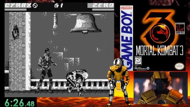 Mortal kombat 3 GB speedrun 12:45 ( Cyrax Master Tower )Bp смотреть онлайн