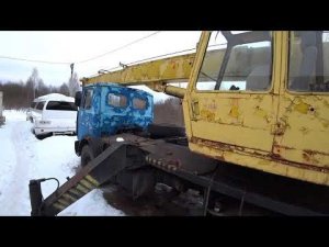 Кран Маз - неудачная попытка завезти без подготовки .