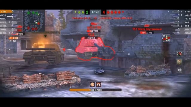 САМЫЙ СТАНДАРТНЫЙ БОЙ НА Е100 В WOTBLITZ смотреть онлайн