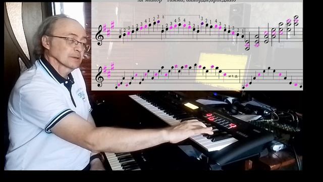 Курс обучения игре на КЛАВИШНОМ СИНТЕЗАТОРЕ Урок 31 Ля мажор