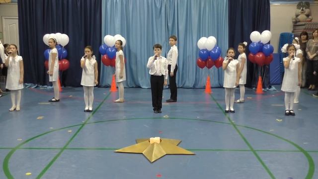 Общешкольная линейка "Марш победы" смотреть онлайн