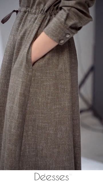 Платье DЕESSES 1198 серо-коричневй смотреть онлайн