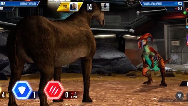 BATTLE BY GLYPTODON - JURASSIC WORLD THE GAME