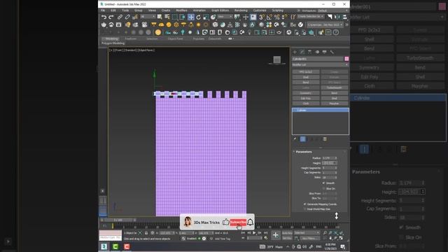 Create a Curtain with Cloth Modifier | How to create a Curtain 3Ds max 🔥 #curtainmodeling
