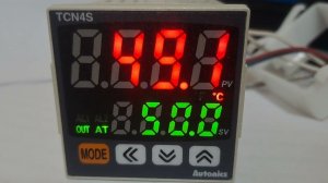 TCN4 в режиме PID-нагрева с автонастройкой (тип J)