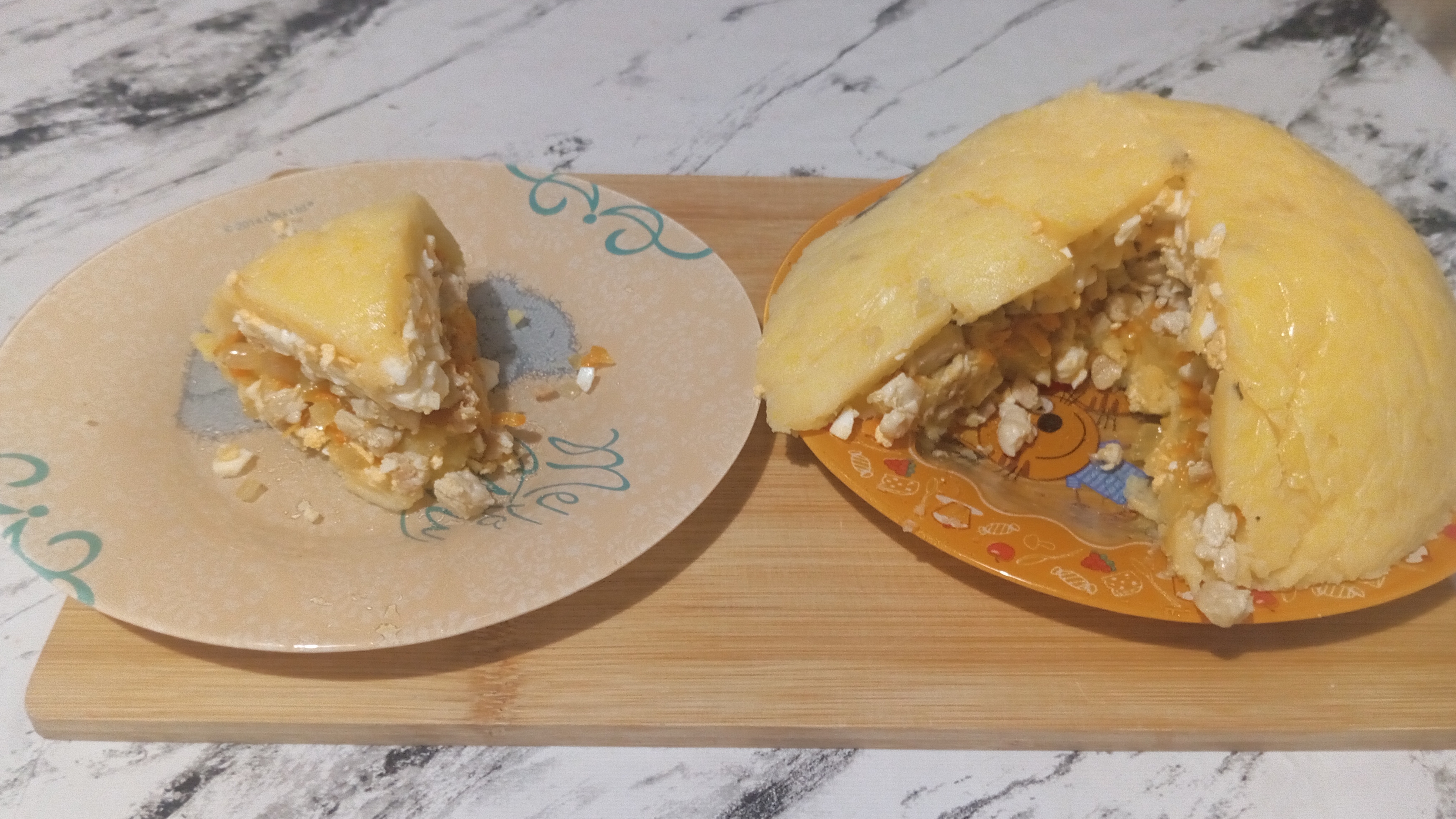 Картофельный пирог с индейкой.#еда#кулинария#рецепты#вкусно#готовимдома