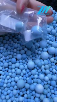 250414-9 Round beads of turquoise from natural raw - ore are plump and round.