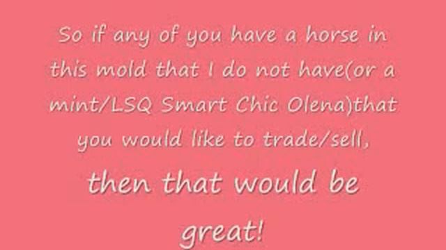 I'm starting a breyer Smart Chic Olena conga line! смотреть онлайн