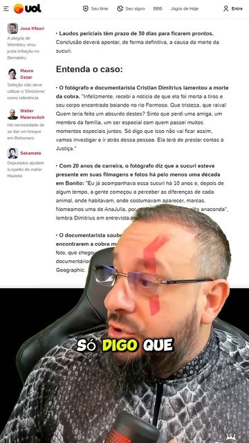 Nenhuma perfuração foi achada na sucuri morta em Bonito (MS), diz delegado смотреть онлайн