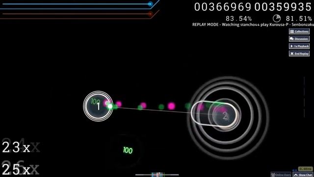 Osu 2 replay at once. {Senbonzakura (Camellia Remix) (Naidaaka) [Tons of cherry trees]} смотреть онлайн