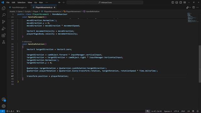 Unity player Movement and Rotation | Stealth Game Tutorial | Hitman Clone | Unity3d Game Developmen
