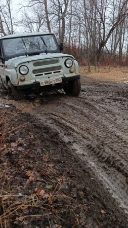 уаз по лесу