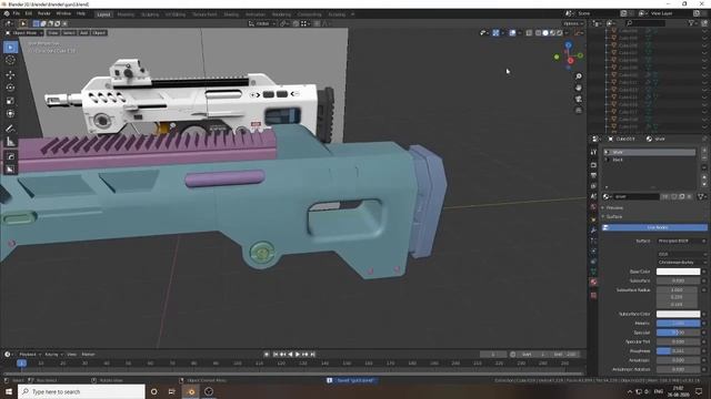 Hard Surface Modeling SciFi Weapon Future Sifi Gun #3dcgiModeling Shinchan 2.9 photo RLE