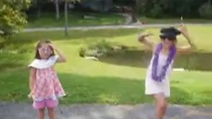 little girls dancing