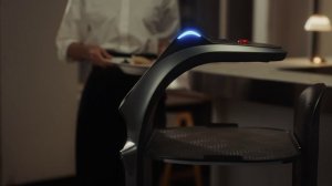 Bella Bot PRO робот официант промоутер с экраном для трансляции рекламы
