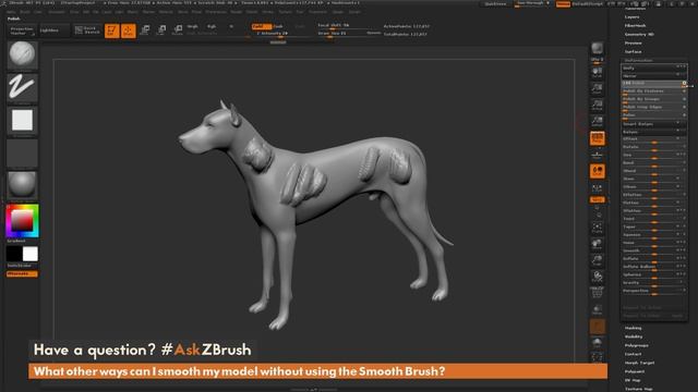 #AskZBrush - "What other ways can I smooth my model without using the smooth brush?"