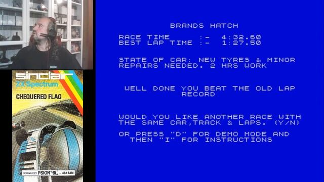 CHEQUERED FLAG - ZX Spectrum - Psion - Formula Uno Prehistórica. смотреть онлайн