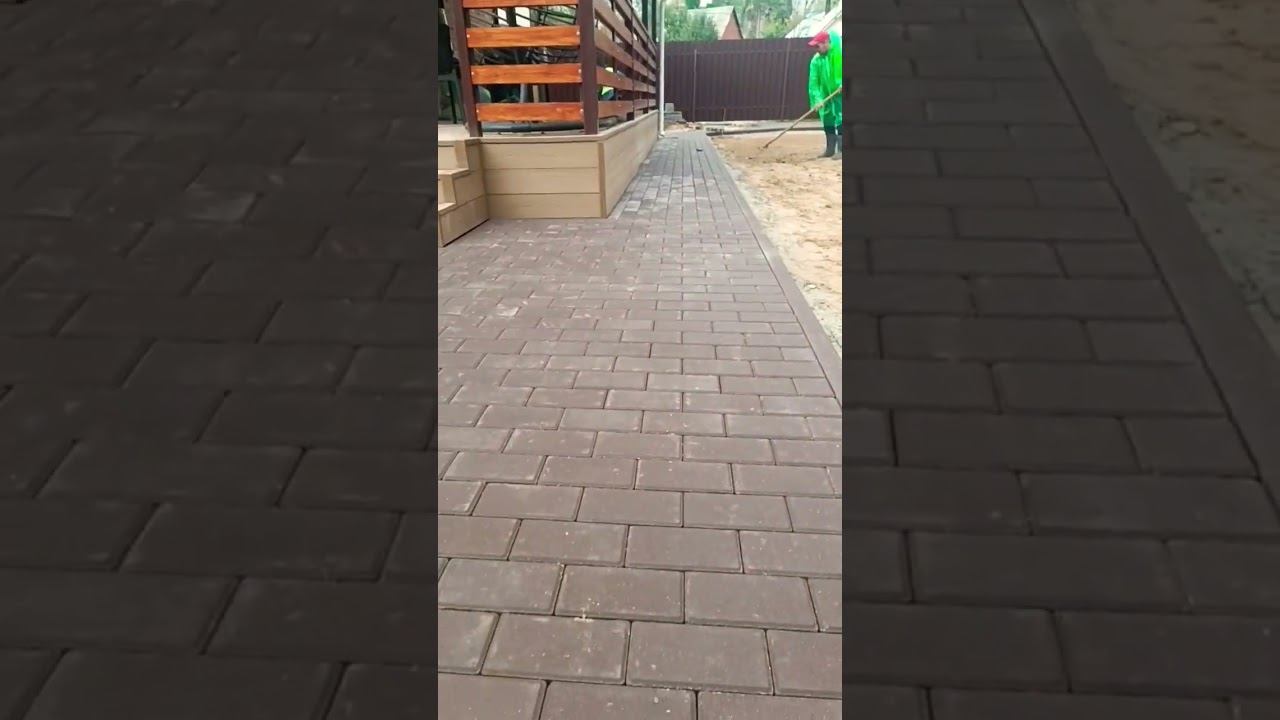Мощение плитки на участке