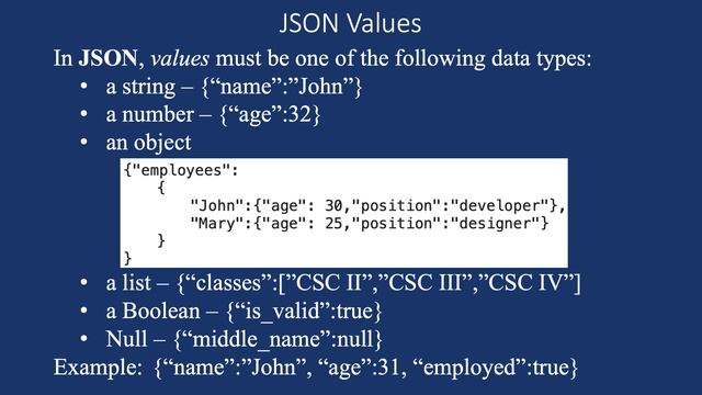 CSC III - Week 3 - Python - XML and JSON
