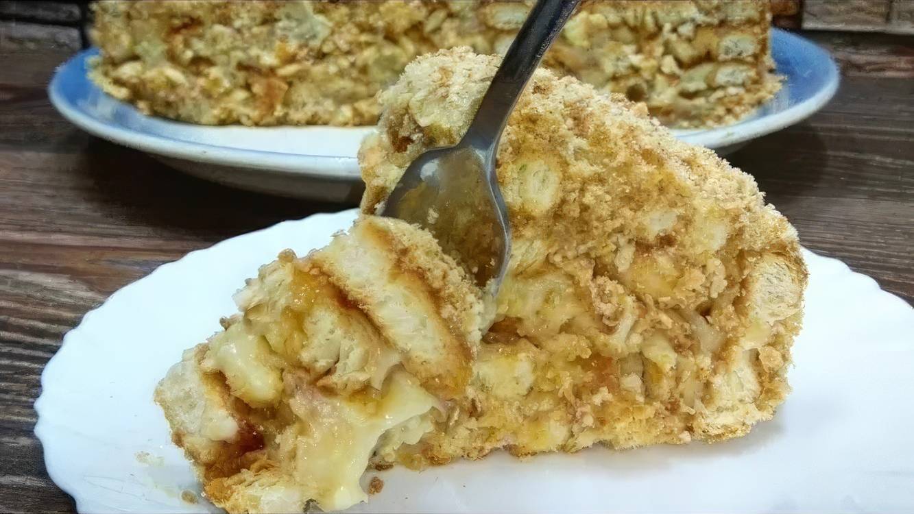 Торт без выпечки "Наполеон" смотреть онлайн