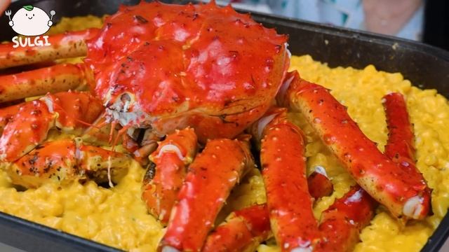 ASMR MUKBANG| 직접 만든 대왕 킹크랩 치즈퐁듀 먹방 & 레시피 SEAFOOD GIANT KING CRAB EATING SOUND