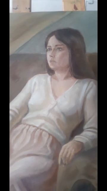Академическая работа. Посадили очень живописную натуру) #artist #art #портретдевушки