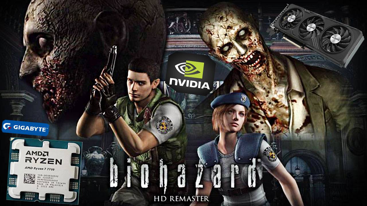 TEST PC - RESIDENT EVIL 1 HD REMASTER | AMD RYZEN 7 7700 AND GIGABYTE RTX 4060 8 GB | ТЕСТ ПК МОЕГО