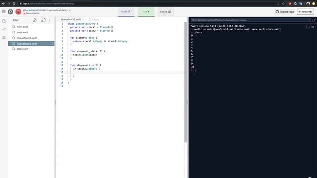 Ace Algorithms and Programming Interviews in Swift : Building Queue Stack ExpensiveDequeue