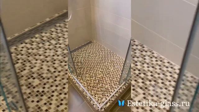 Угловая душевая перегородка с двумя откатными дверками смотреть онлайн