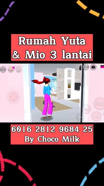 id Rumah Yuta & Mio 3 lantai #shorts #viral #trending #fyp #sakura #sakuraschoolsimulator #sss