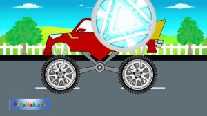 Собираем монстр трак для железного человека  Мультики про машинки