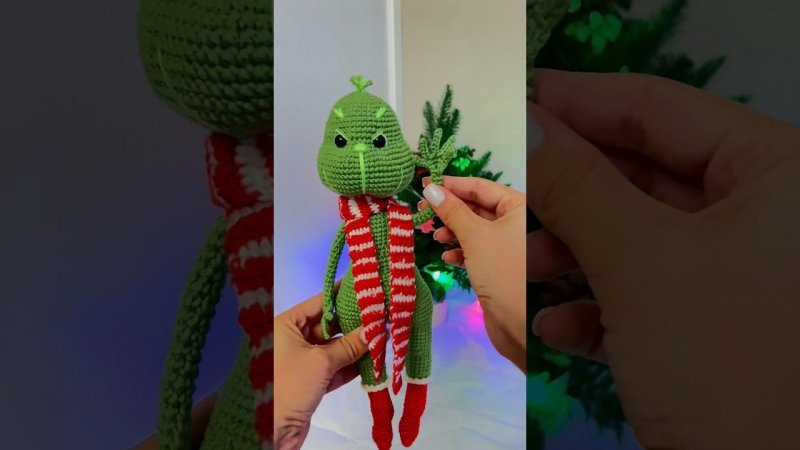 Мой первый Гринч за все время моего вязания #амигуруми #гринчкрючком